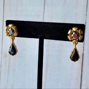 Matte Gold & Black Earrings